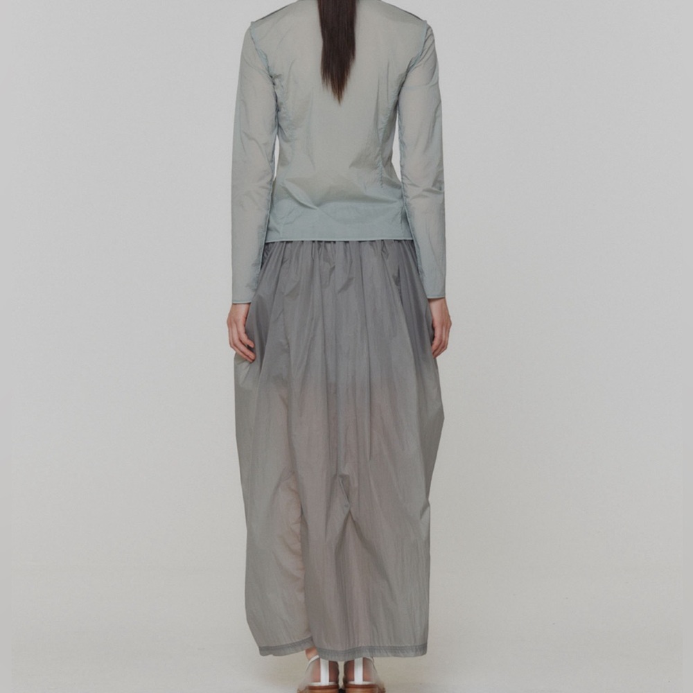 GREY NYLON AMOMENTO SKIRT IN SIZE 1 (SMALL)